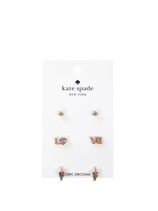 kate spade Jewelry - Kate Spade 'Spell It Out' Studs & Huggies 3 Pair Earring Set NWT
